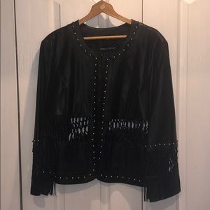 Leather Fringe Jacket